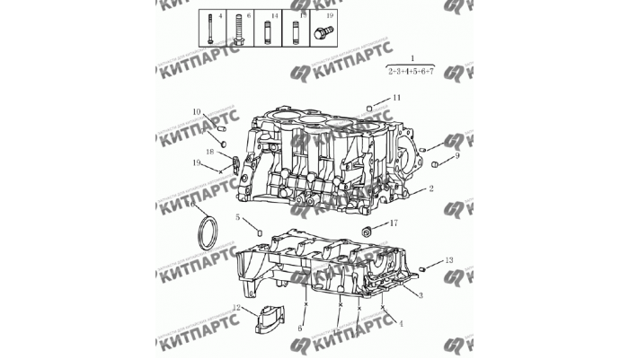 Блок цилиндров (1,5 L DVVT) Geely